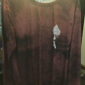 MENS LONG SLEEVE SEXY SHIRT DARK RED NEW WITH TAGS